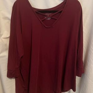 Burgundy light top